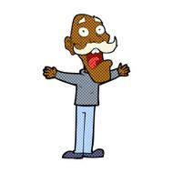 comic cartoon stressed old man N3