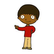 comic cartoon happy boy pointing N4