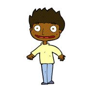 comic cartoon excited boy N26