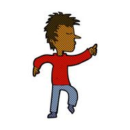 comic cartoon man pointing N38
