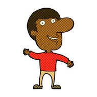 comic cartoon waving man N8