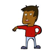 comic cartoon man making camp gesture N5