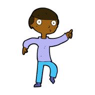 comic cartoon boy pointing N5