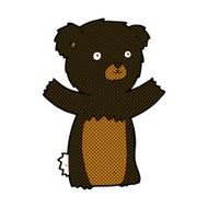 cute comic cartoon black bear N14