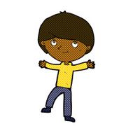 comic cartoon excited boy N27