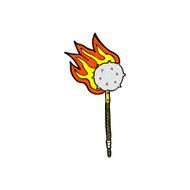 comic cartoon medieval mace N3