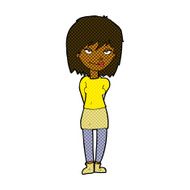 comic cartoon happy woman N47