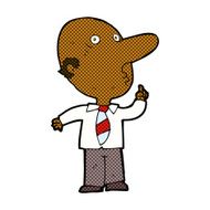 comic cartoon bald man asking question N2