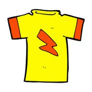 comic cartoon t shirt with lightning bolt N2
