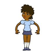 comic cartoon curious woman N12