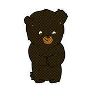 cute comic cartoon black bear N15