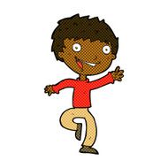 comic cartoon excited boy N28