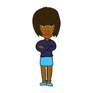 comic cartoon annoyed woman N38