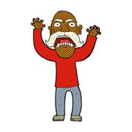 comic cartoon angry old man N29