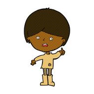 comic cartoon unhappy boy N12