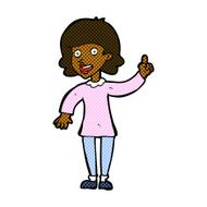 comic cartoon woman with idea N51