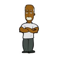 comic cartoon angry man with mustache N2