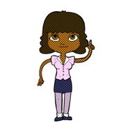 comic cartoon woman with idea N52