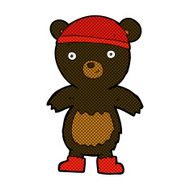 comic cartoon cute black bear N12