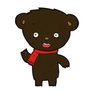 comic cartoon cute black bear N13