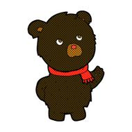 comic cartoon cute black bear N14