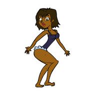 comic cartoon woman in lingerie N9