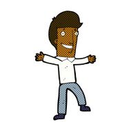 comic cartoon happy man N92