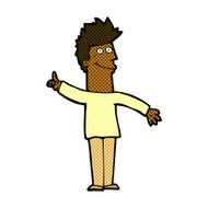 comic cartoon man with idea N22