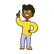 comic cartoon boy with great idea N2