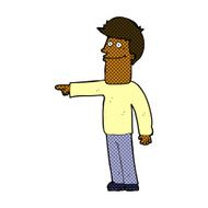 comic cartoon man pointing N39