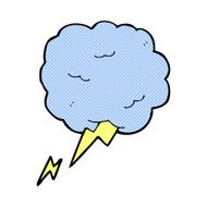 comic cartoon thundercloud symbol