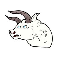 comic cartoon angry bull head N3