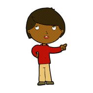 comic cartoon boy pointing N6