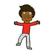 comic cartoon boy panicking N6