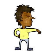 comic cartoon man making camp gesture N6