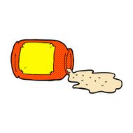 comic cartoon spilled jar