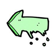 comic cartoon slimy pointing arrow symbol N2