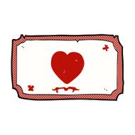 comic cartoon love heart frame