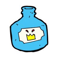 comic cartoon old bottle