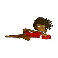 comic cartoon woman in sexy pose N3