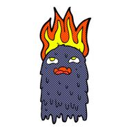 burning comic cartoon ghost