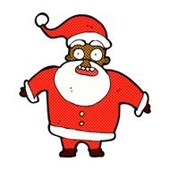 comic cartoon shocked santa claus N2