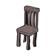 comic cartoon old wooden chair N2
