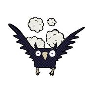 comic cartoon spooky bird N2