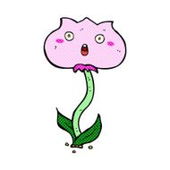 comic cartoon shocked flower N2