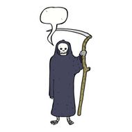 death cartoon with speech bubble N9