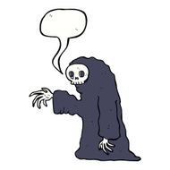 cartoon spooky halloween costume with speech bubble N17