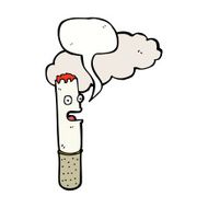 cartoon cigarette with speech bubble N9