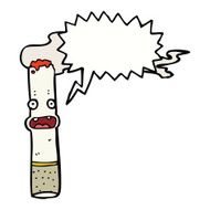 cartoon cigarette with speech bubble N10