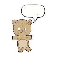 cartoon funny teddy bear with speech bubble N10